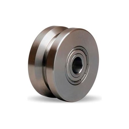 Hamilton Casters Hamilton Stainless V-Groove Wheel 3 x 1-3/8 - 1/2" Ball Bearing W-313-SVB-1/2